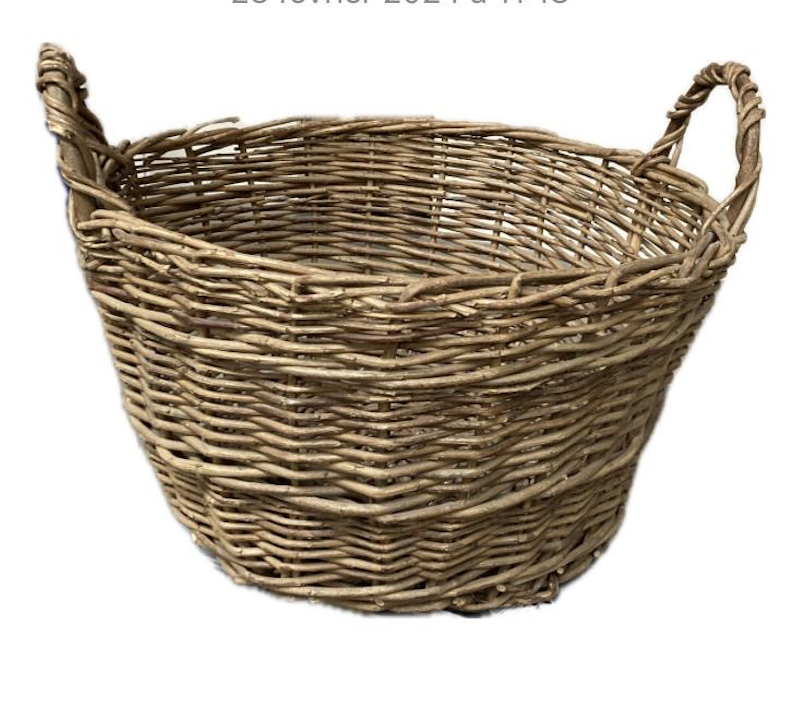 Panier osier rond 30 cm