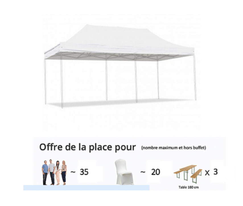 Tonnelle 3x6 m