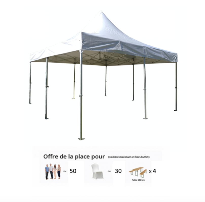 Tonnelle 5x5 m