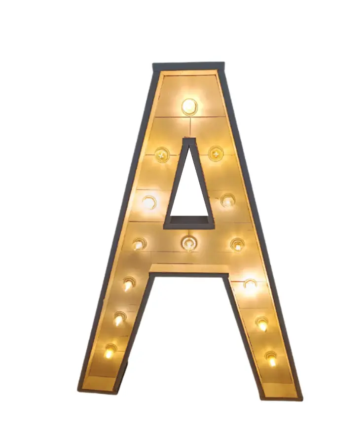 Lettre géante lumineuse au choix blanche