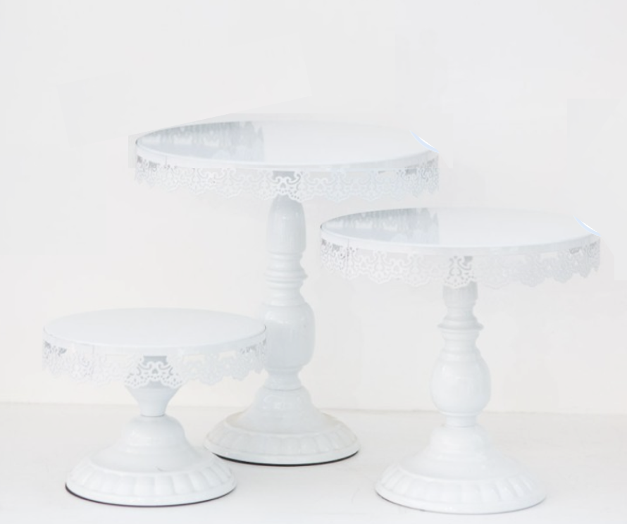 Présentoir sur pied blanc (lot de 3)