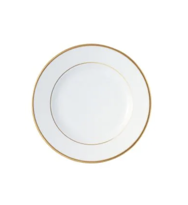 Assiette entremet 21 cm filet or