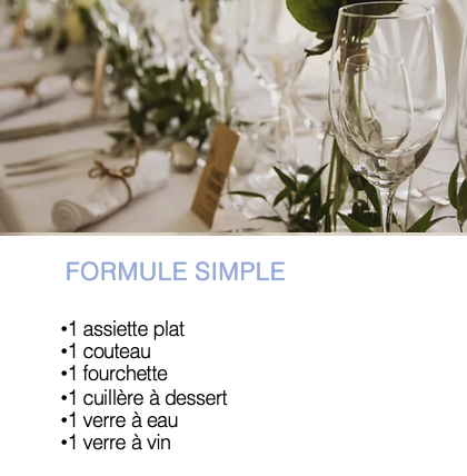 Formule simple (Prix HT)