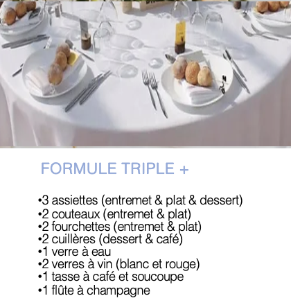 Formule triple + (Prix HT)