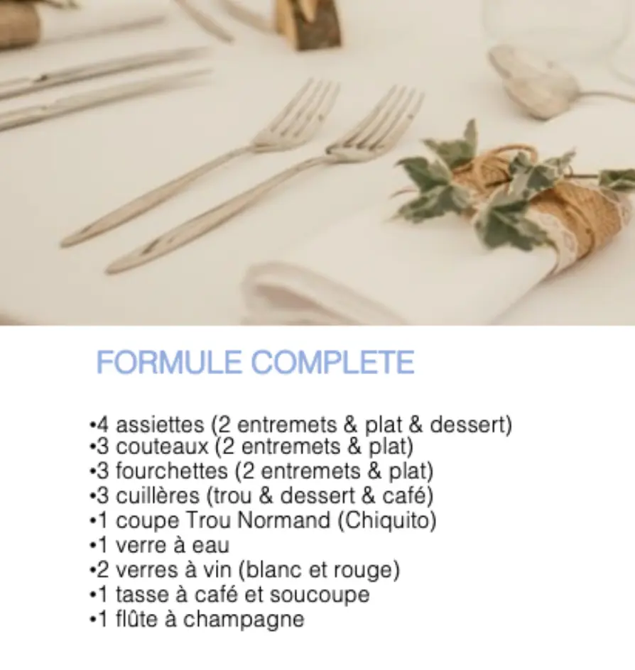 Formule complète (Prix HT) 