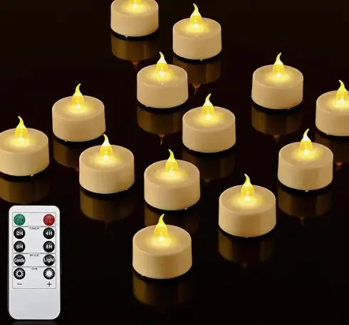 Bougie chauffe plat blanc chaud lot de 12 