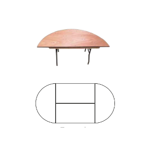 [MT3001] Table ovale 
