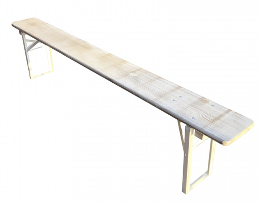 [MT4007] Banc brasserie blanc vieilli 220 cm