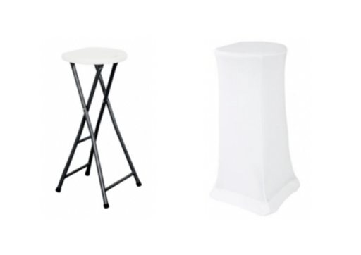 [HC4001] Housse tabouret blanche