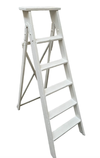 [CH1025] Escabeau bois blanc