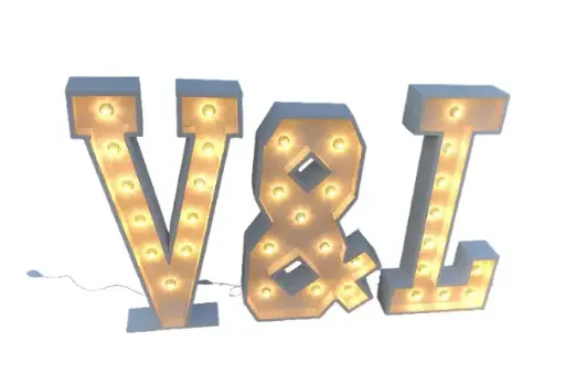 Lettre géante lumineuse au choix blanche