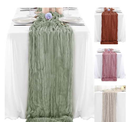 Chemin de table gaze de coton