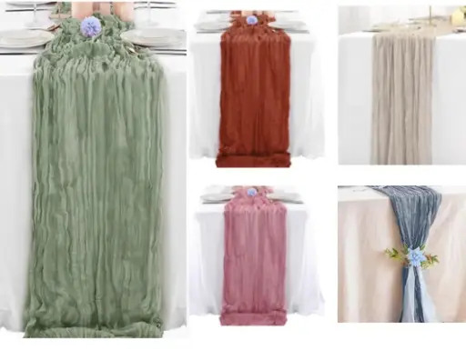 Chemin de table gaze de coton