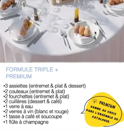 [FV1008] Formule triple + PREMIUM (Prix HT) 