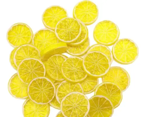 [DT1008] Rondelles de Citron artificielles (lot de 10)